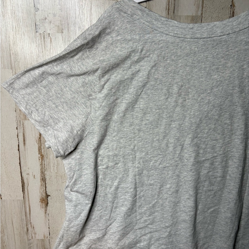 NEW UNIVERSAL THREAD Cropped V Neck Short Sleeve Cotton T Shirt Gray 3X NWT - Picture 10 of 15